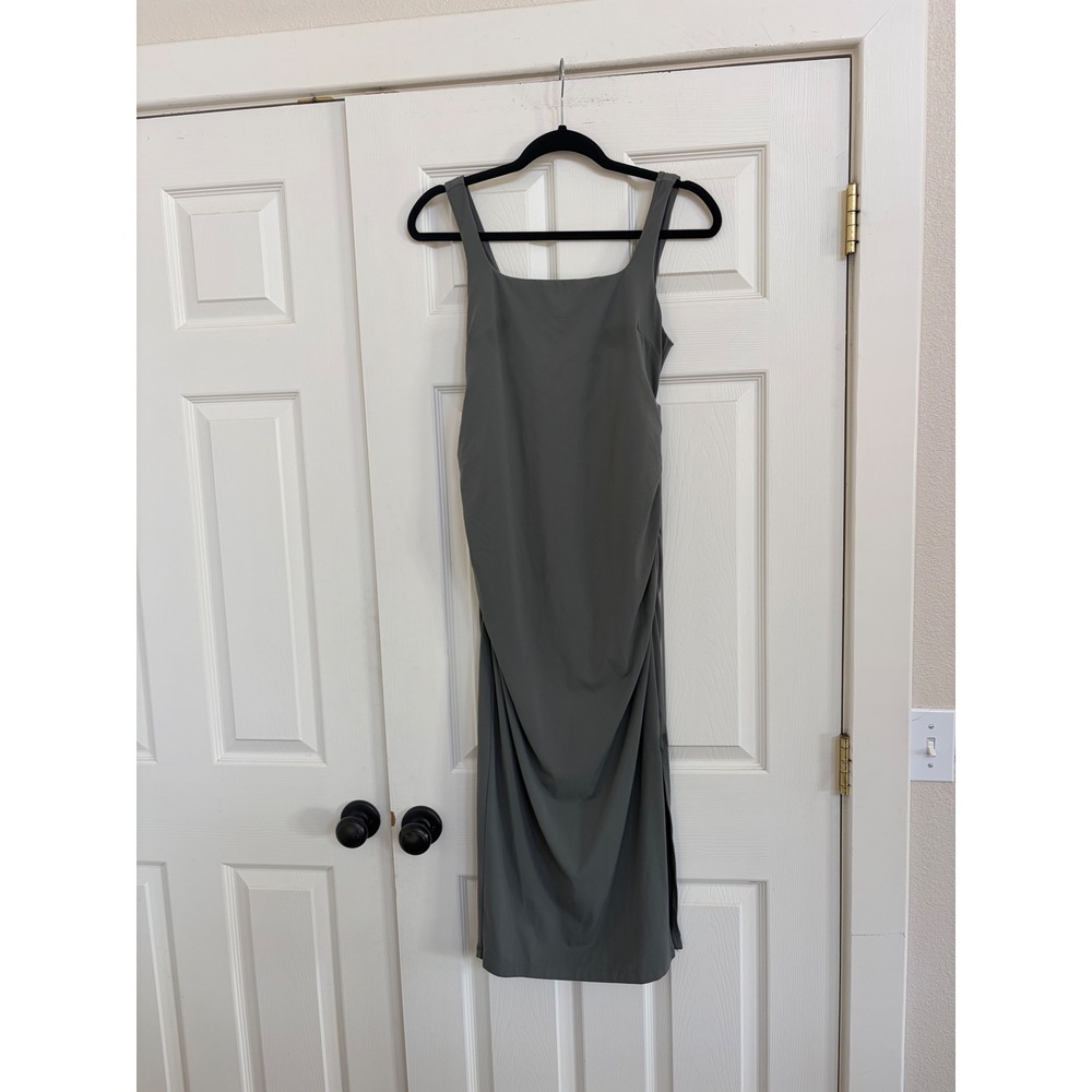 CRZ YOGA Gray Midi Tank Dress